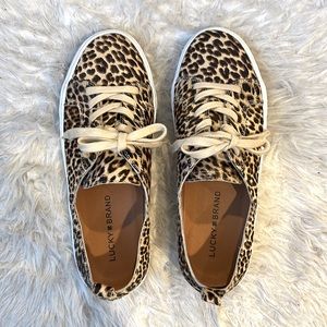 Lucky Brand Cheetah Sneakers brown/tan size 9M/40
